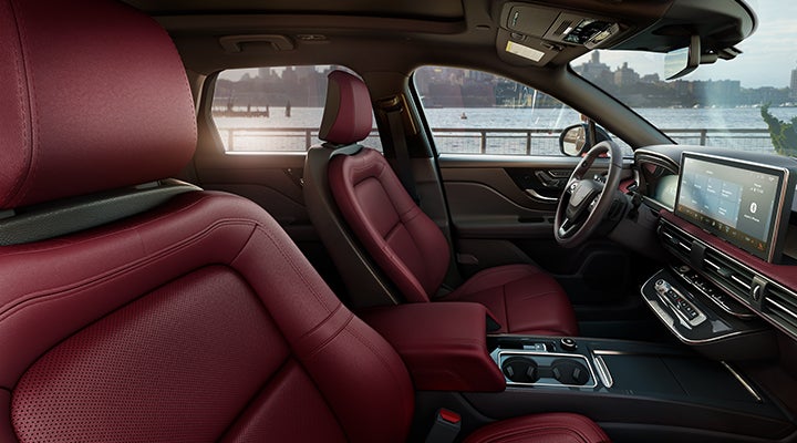 The available Perfect Position front seats in the 2024 Lincoln Corsair® SUV are shown. | Fair Oaks Lincoln in Naperville IL