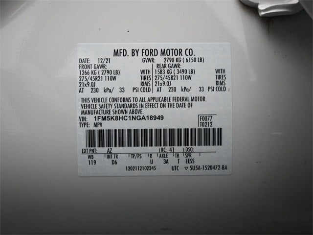 2022 Ford Explorer Platinum