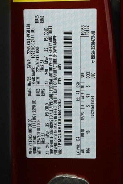 2025 Ford Escape Plug-In Hybrid Base