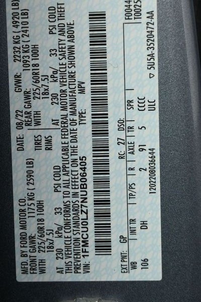 2022 Ford Escape Plug-In Hybrid Titanium