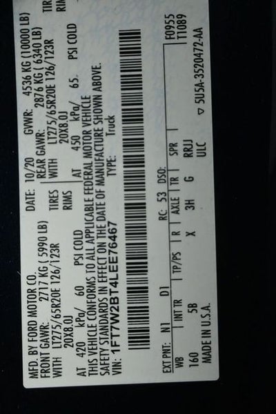 2020 Ford F-250SD Lariat 6.5FT Short Bed