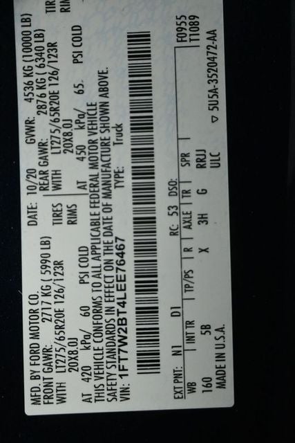 2020 Ford F-250SD Lariat 6.5FT Short Bed