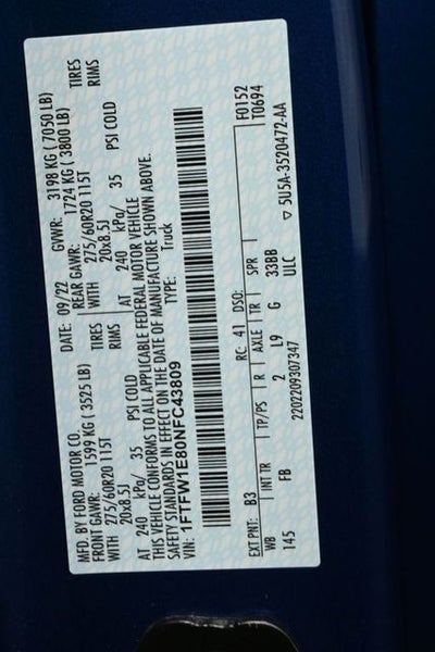 2022 Ford F-150 XLT 5.5FT Short Bed