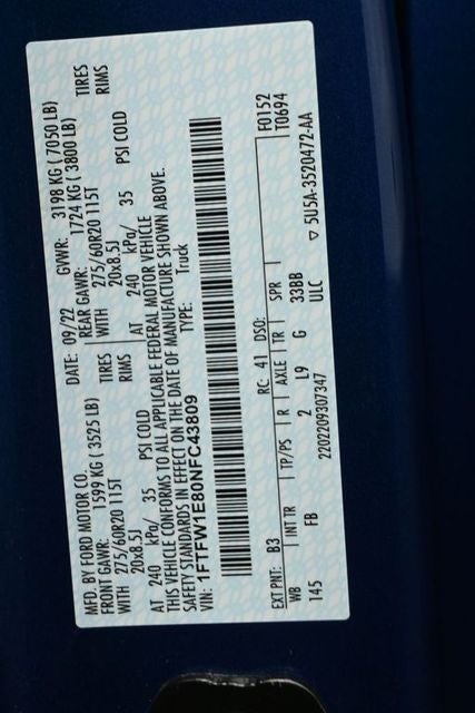 2022 Ford F-150 XLT 5.5FT Short Bed