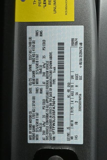 2025 Ford F-150 XLT 5.5FT Short Bed