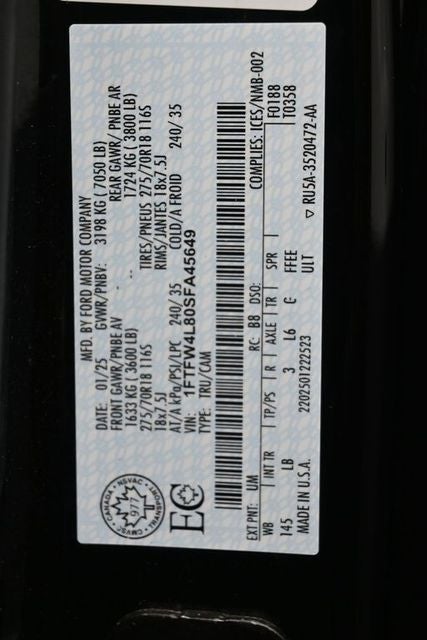 2025 Ford F-150 Tremor 5.5FT Short Bed
