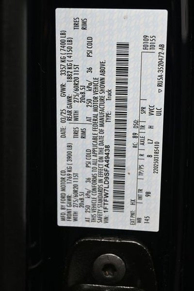 2025 Ford F-150 Platinum 5.5FT Short Bed