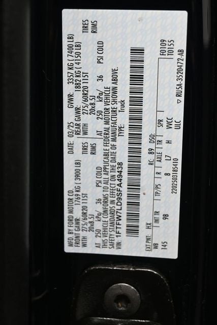 2025 Ford F-150 Platinum 5.5FT Short Bed
