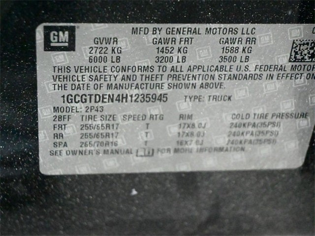 2017 Chevrolet Colorado Z71