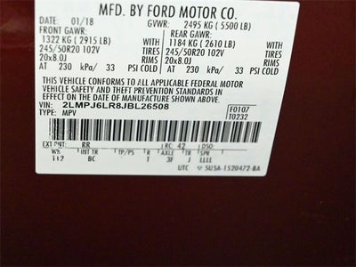 2018 Lincoln MKX Reserve