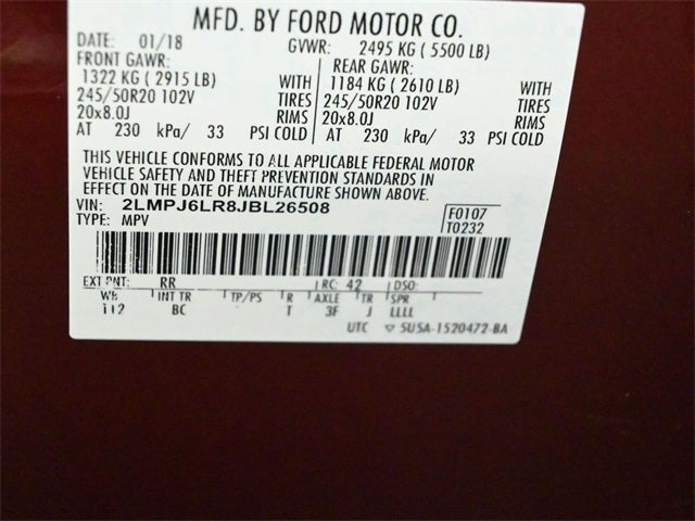 2018 Lincoln MKX Reserve