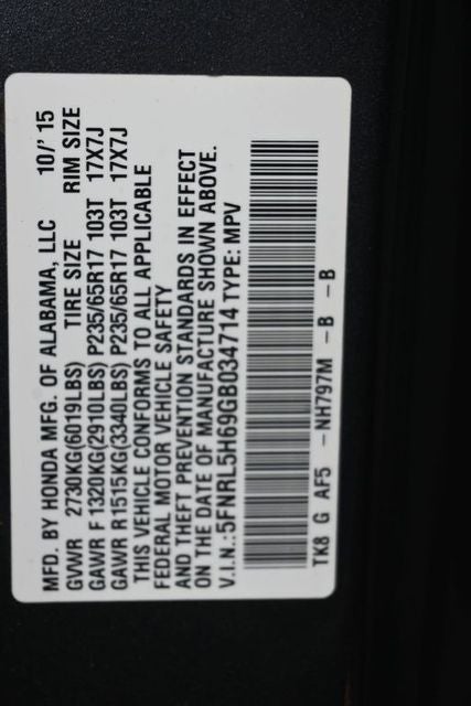 2016 Honda Odyssey EX-L w/Navigation