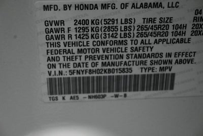 2019 Honda Passport Elite