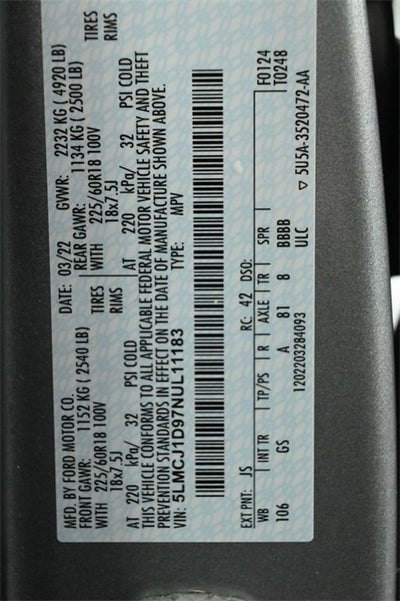 2022 Lincoln Corsair Standard