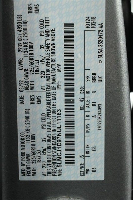 2022 Lincoln Corsair Standard