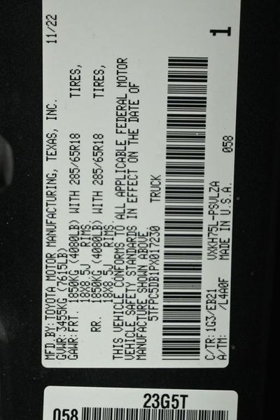 2023 Toyota Tundra Hybrid TRD Pro