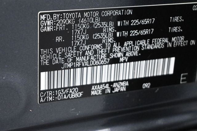 2020 Toyota RAV4 XLE