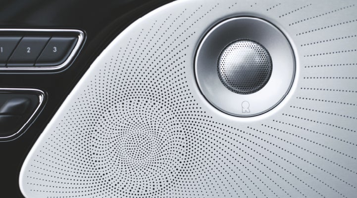 A stylish speaker cover of a 2024 Lincoln Aviator® SUV is shown | Fair Oaks Lincoln in Naperville IL