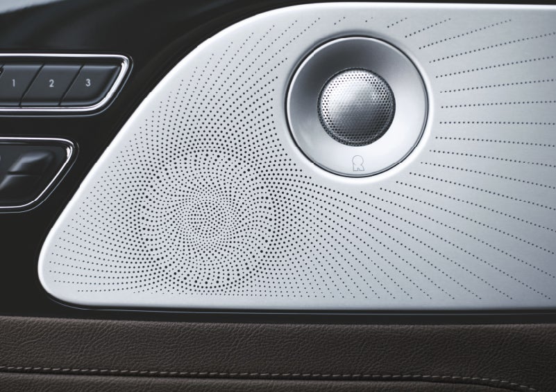 Two speakers of the available audio system are shown in a 2024 Lincoln Aviator® SUV | Fair Oaks Lincoln in Naperville IL