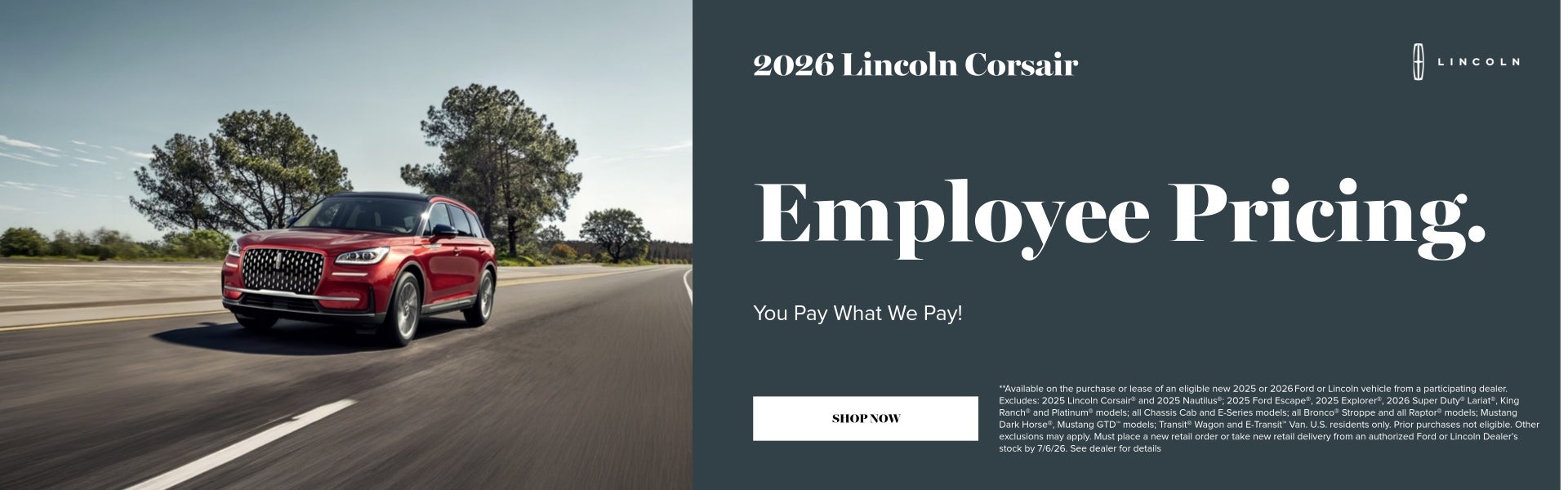 Employee Pricing